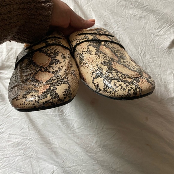 Isabel Marant Fezzy Snakeskin Embossed Leather Convertible Penny Loafer Mules 39 - Picture 9 of 12